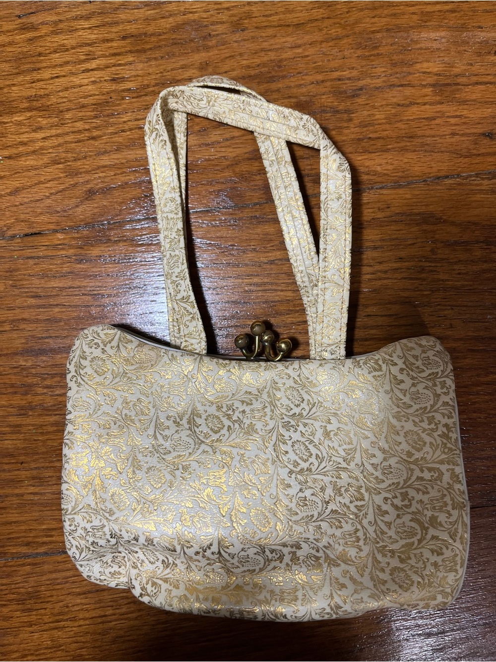 Vintage Gold Metallic Brocade Handbag/Evening Bag